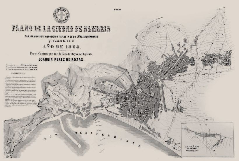Plano de Almería de 1864